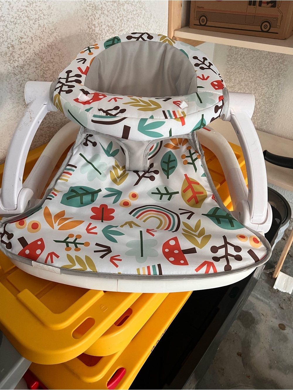 Neutral Woodland Print Kids Bib Cover in Multicolor by - Picture 1 of 1